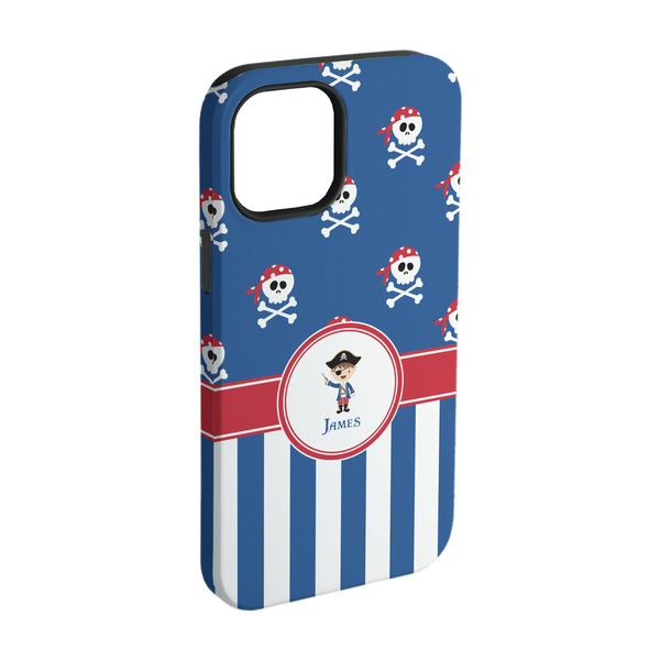 Custom Blue Pirate iPhone Case - Rubber Lined - iPhone 15 (Personalized)