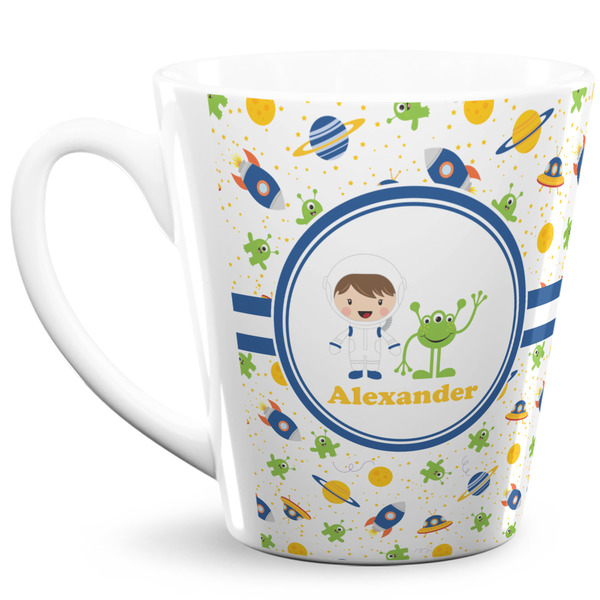 Custom Boy's Space Themed 12 Oz Latte Mug (Personalized)