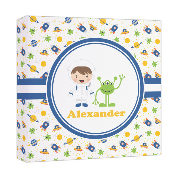 Custom Boy's Space Themed Canvas Print - 12x12 (Personalized)