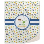 Boy's Space Themed Sherpa Throw Blanket (Personalized)