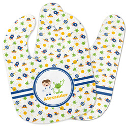 Boy's Space Themed Baby Bib w/ Name or Text