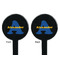 Boy's Space Themed Black Plastic 7" Stir Stick - Double Sided - Round - Front & Back