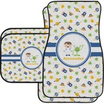 Boy's Space Themed Car Floor Mats Set - 2 Front & 2 Back (Personalized)