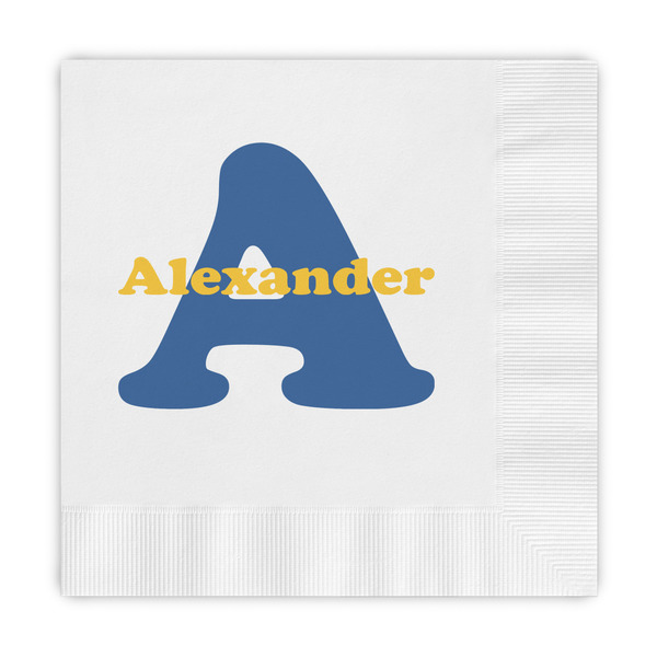 Custom Boy's Space Themed Embossed Decorative Napkins (Personalized)