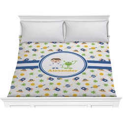 Boy's Space Themed Comforter - King (Personalized)
