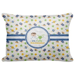 Boy's Space Themed Decorative Baby Pillowcase - 16"x12" (Personalized)