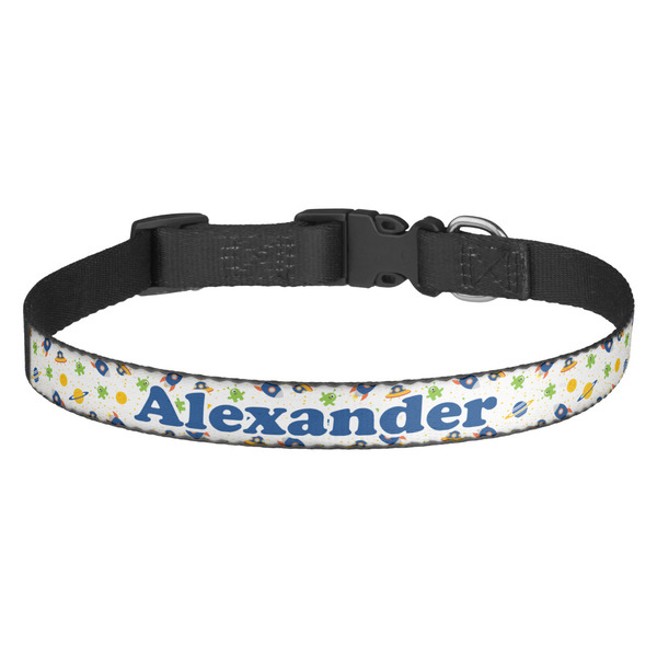 Custom Boy's Space Themed Dog Collar - Medium (Personalized)