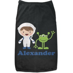 Boy's Space Themed Black Pet Shirt - XL (Personalized)