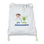 Boy's Space Themed Drawstring Backpack - Sweatshirt Fleece - Single Sided (Personalized)