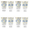 Boy's Space Themed Glass Shot Glass - with gold rim - Set of 4 - APPROVAL