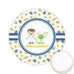 Boy's Space Themed Printed Cookie Topper - 2.15" (Personalized)