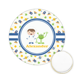 Boy's Space Themed Printed Cookie Topper - 2.15" (Personalized)