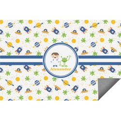 Boy's Space Themed Indoor / Outdoor Rug (Personalized)