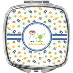 Boy's Space Themed Compact Makeup Mirror (Personalized)