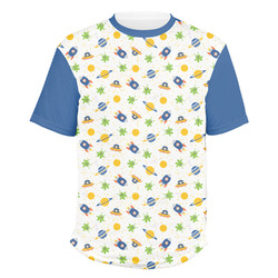 Boy's Space Themed Men's Crew T-Shirt - 2X Large