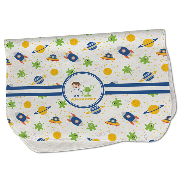 Custom Boy's Space Themed Burp Cloth - Fleece w/ Name or Text