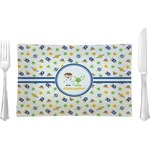 Boy's Space Themed Rectangular Glass Lunch / Dinner Plate - Single or Set (Personalized)