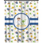 Boy's Space Themed Extra Long Shower Curtain - 70"x84" (Personalized)