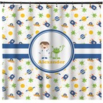 Boy's Space Themed Shower Curtain - Custom Size (Personalized)