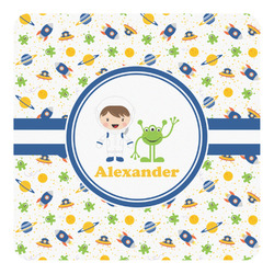 Boy's Space Themed Square Decal - Large (Personalized)