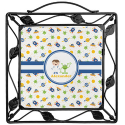 Boy's Space Themed Square Trivet (Personalized)