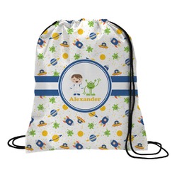 Boy's Space Themed Drawstring Backpack - Medium (Personalized)