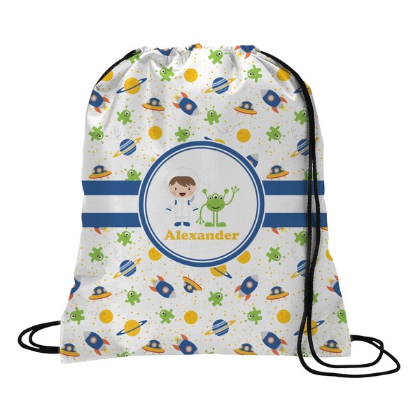 Custom Boy's Space Themed Drawstring Backpack (Personalized)