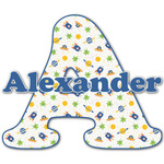 Boy's Space Themed Name & Initial Decal - Up to 12"x12" (Personalized)