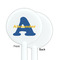 Boy's Space Themed White Plastic 5.5" Stir Stick - Single Sided - Round - Front & Back