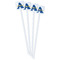 Boy's Space Themed White Plastic Stir Stick - Double Sided - Square - Front