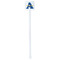 Boy's Space Themed White Plastic Stir Stick - Double Sided - Square - Single Stick