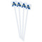Boy's Space Themed White Plastic Stir Stick - Single Sided - Square - Front