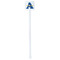 Boy's Space Themed White Plastic Stir Stick - Single Sided - Square - Single Stick