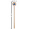 Boy's Space Themed Wooden 7.5" Stir Stick - Round - Dimensions