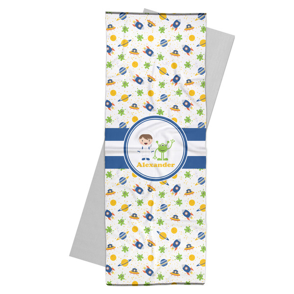 Custom Boy's Space Themed Yoga Mat Towel (Personalized)