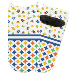 Boy's Space & Geometric Print Adult Ankle Socks