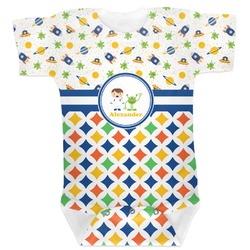 Boy's Space & Geometric Print Baby Bodysuit 3-6 (Personalized)