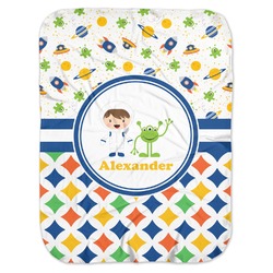 Boy's Space & Geometric Print Baby Swaddling Blanket (Personalized)