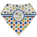 Boy's Space & Geometric Print Bandana Bib (Personalized)