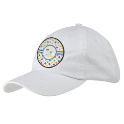 Boy's Space & Geometric Print Baseball Cap - White (Personalized)