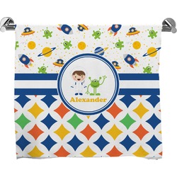 Boy's Space & Geometric Print Bath Towel (Personalized)