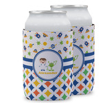 Boy's Space & Geometric Print Can Cooler (12 oz) w/ Name or Text