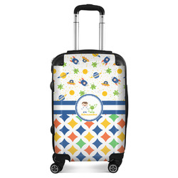 Boy's Space & Geometric Print Suitcase - 20" Carry On (Personalized)
