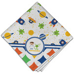 Boy's Space & Geometric Print Cloth Dinner Napkin - Single w/ Name or Text