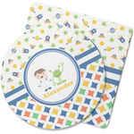 Boy's Space & Geometric Print Rubber Backed Coaster (Personalized)