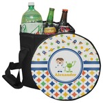 Boy's Space & Geometric Print Collapsible Cooler & Seat (Personalized)