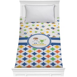 Boy's Space & Geometric Print Comforter - Twin (Personalized)