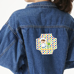 Boy's Space & Geometric Print Twill Iron On Patch - Custom Shape - X-Large (Personalized)