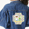 Boy's Space & Geometric Print Custom Shape Iron On Patches - XXL - MAIN