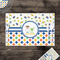 Boy's Space & Geometric Print Disposable Paper Placemat - In Context